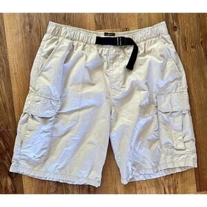 Timberland Swim Trunks‎ Men's L Khaki Belted Adjustable Waist EUC